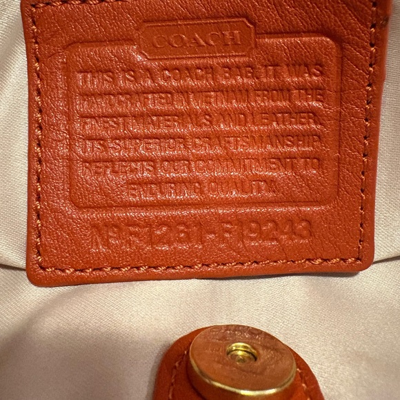 Coach Ashley 2012 Leather Burnt Orange Leather Tote/Carryall - Picture 8 of 11